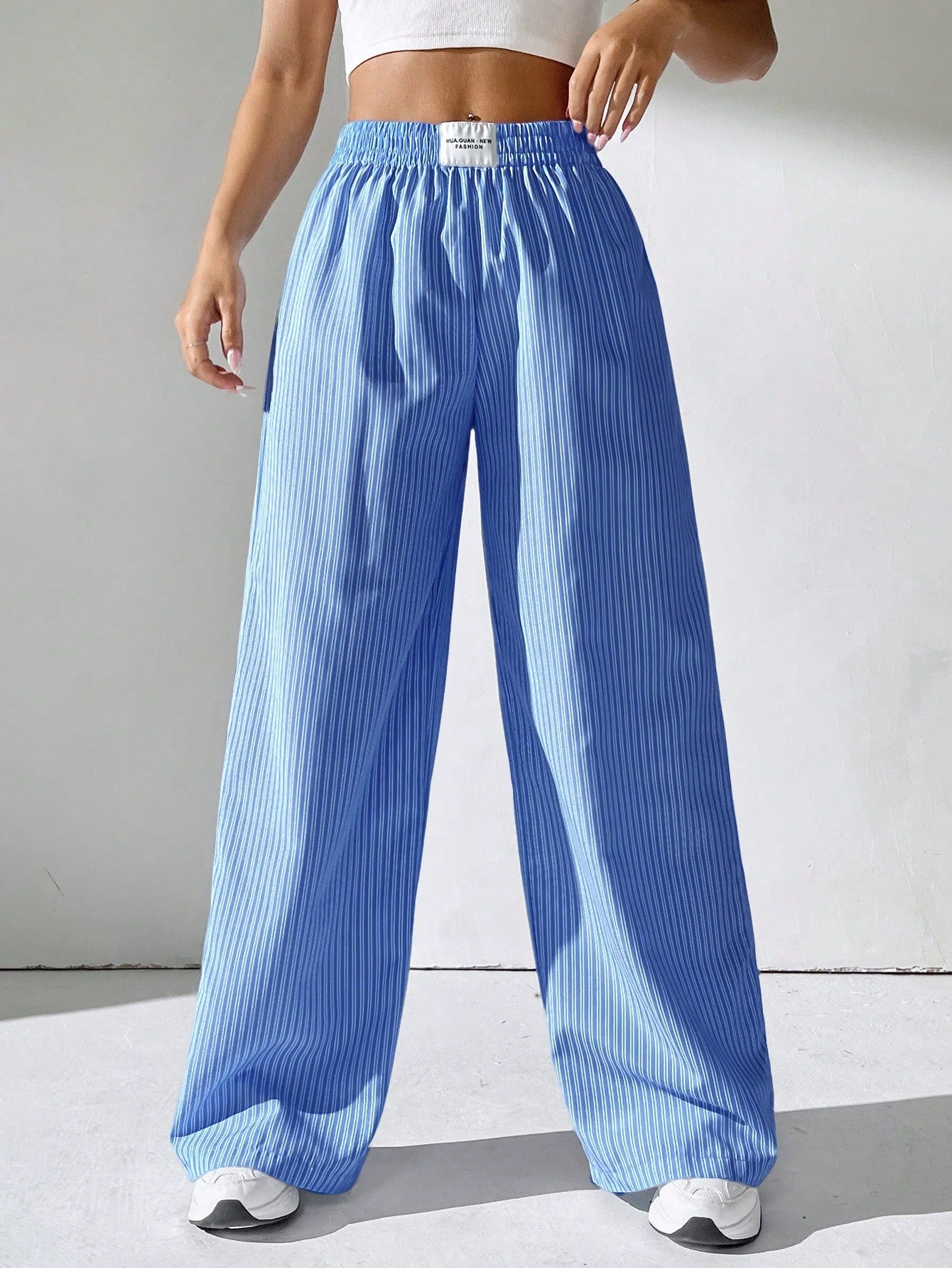 Malena® | STRIPED FABRIC TROUSERS