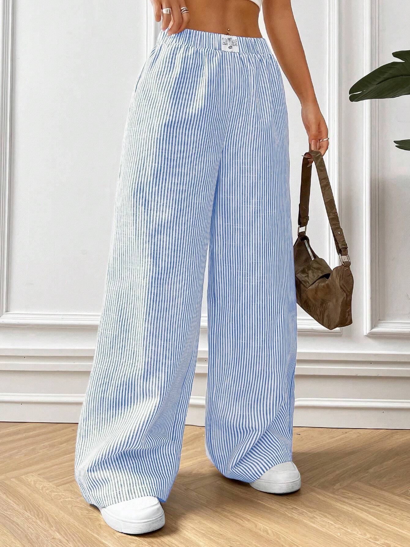 Malena | STRIPED FABRIC TROUSERS