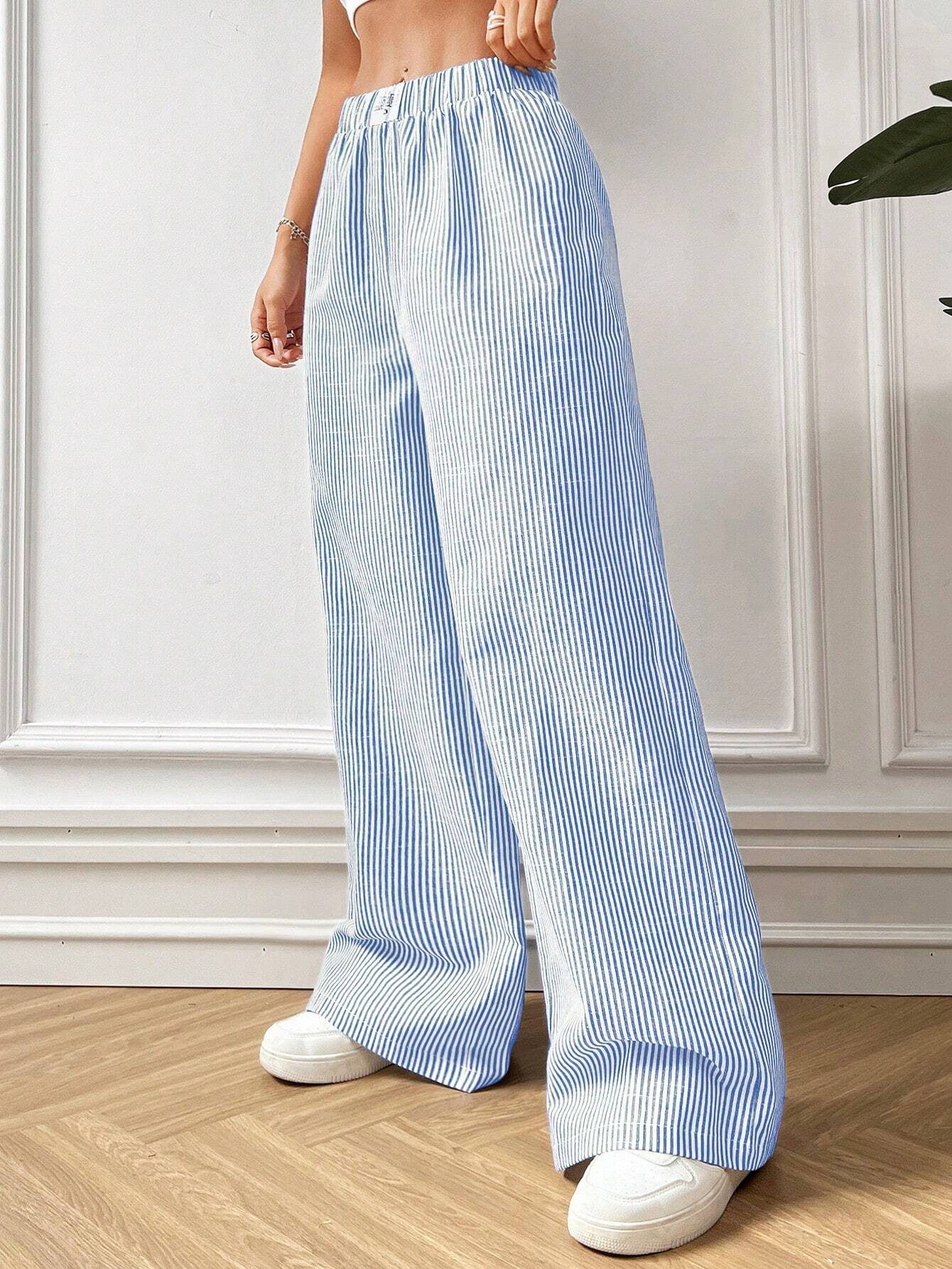 Malena® | STRIPED FABRIC TROUSERS