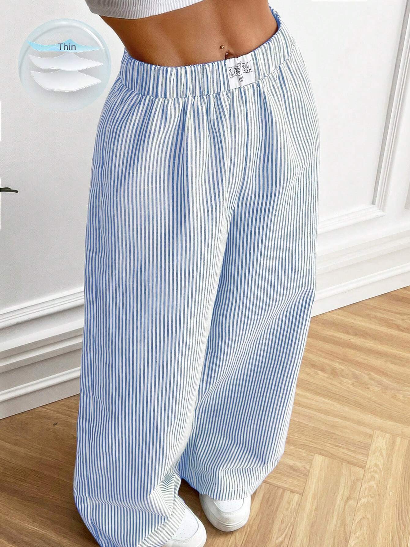 Malena® | STRIPED FABRIC TROUSERS