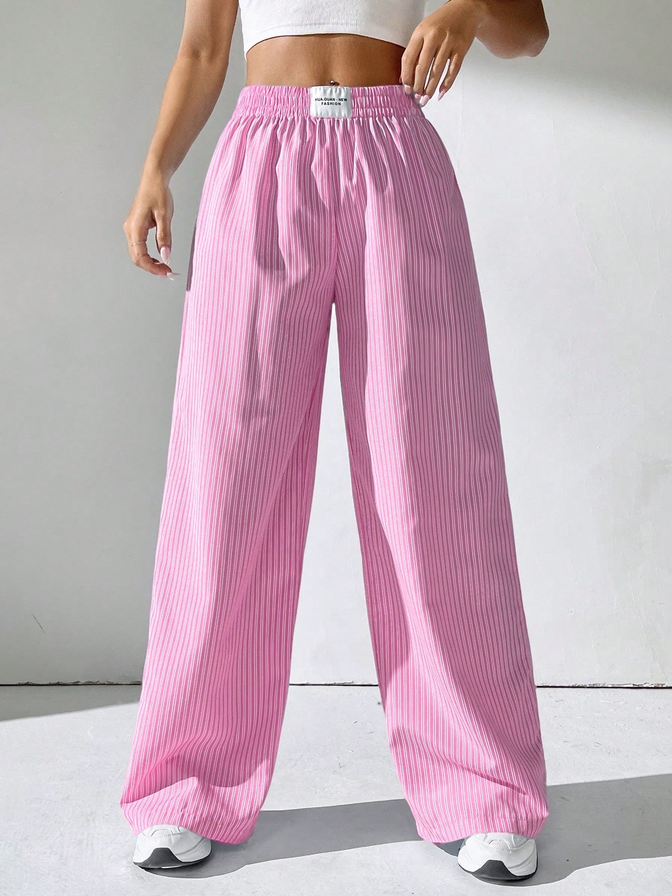 Malena® | STRIPED FABRIC TROUSERS
