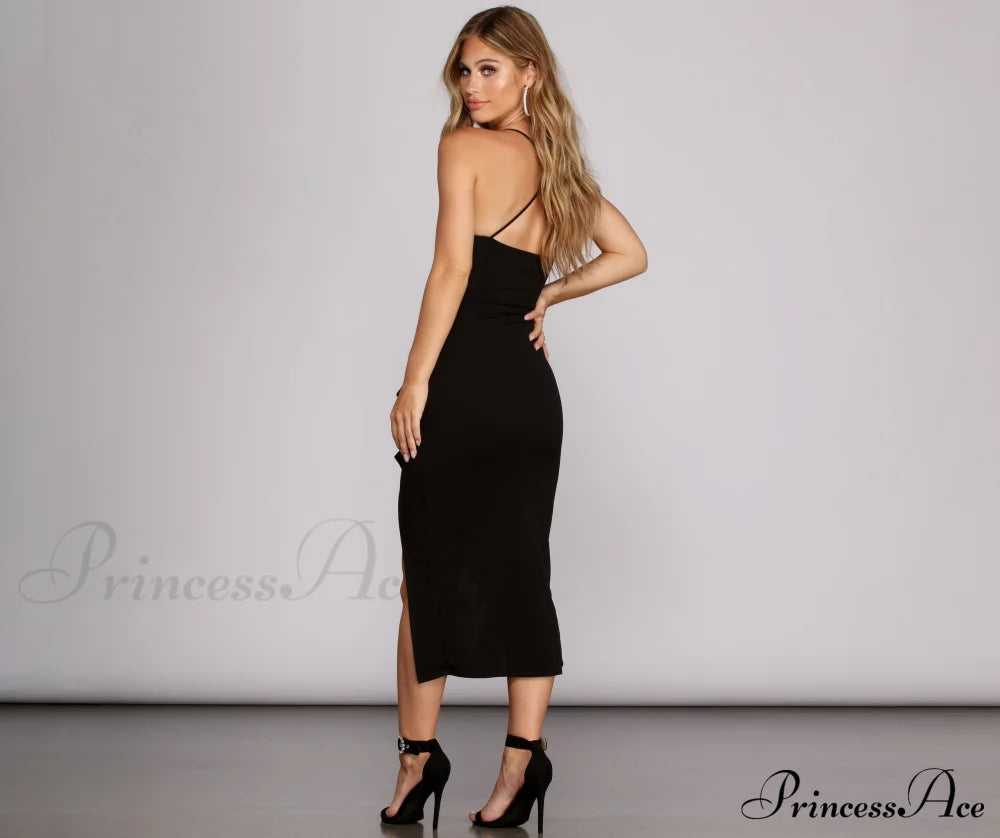 Ruffled In Stylish Love Sleeveless Dress