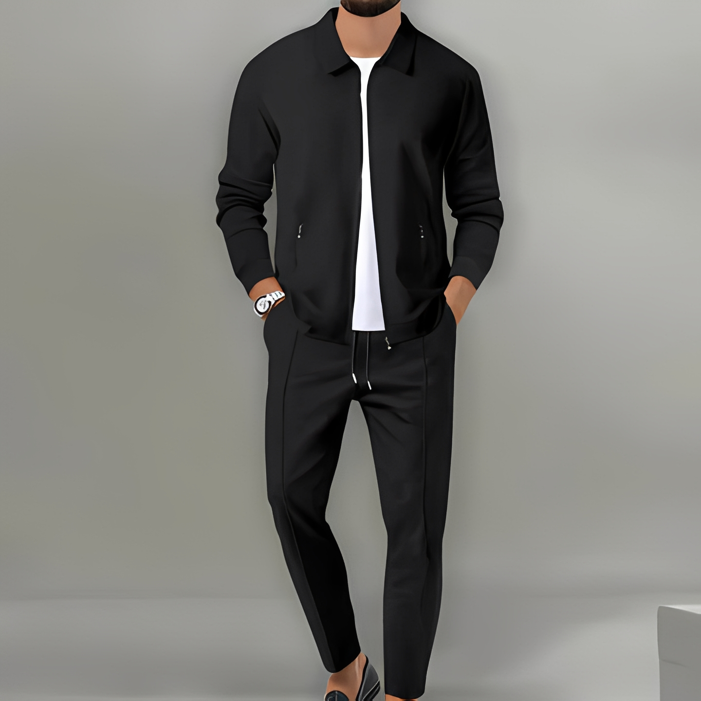 Ryan | Men's Zip Up Jacket Suit Set