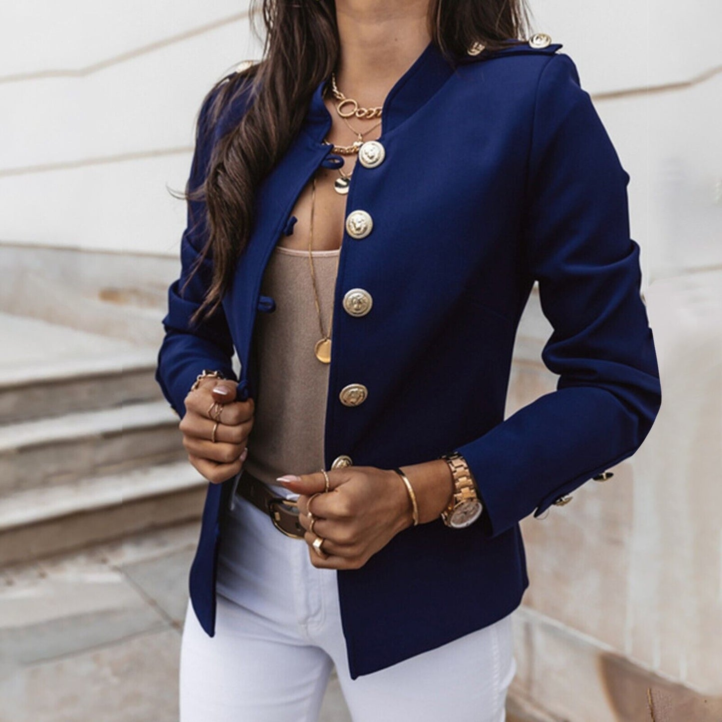 Devon | Women's Button Front Military Style Jacket