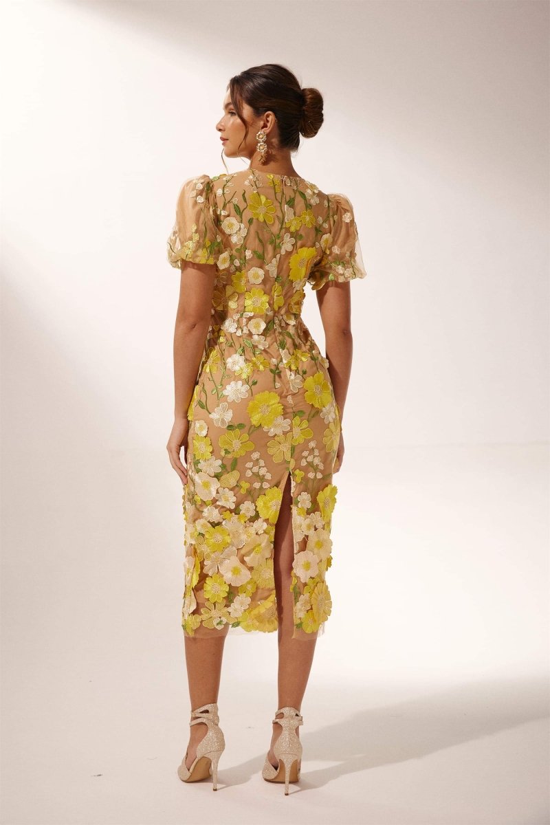 Tania® | V-Neck Floral Midi Dress