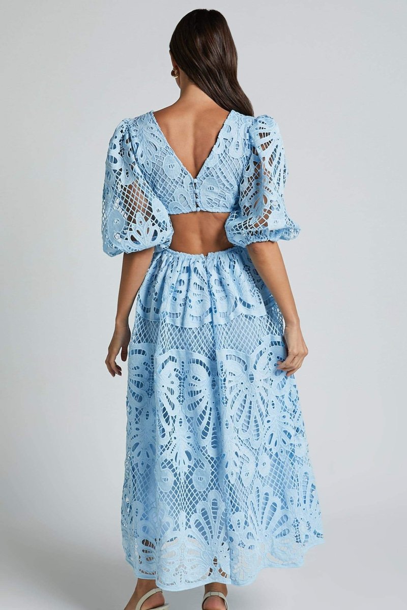 Susana® | Midi Dress With Cut-Outs And Lace Embroidery