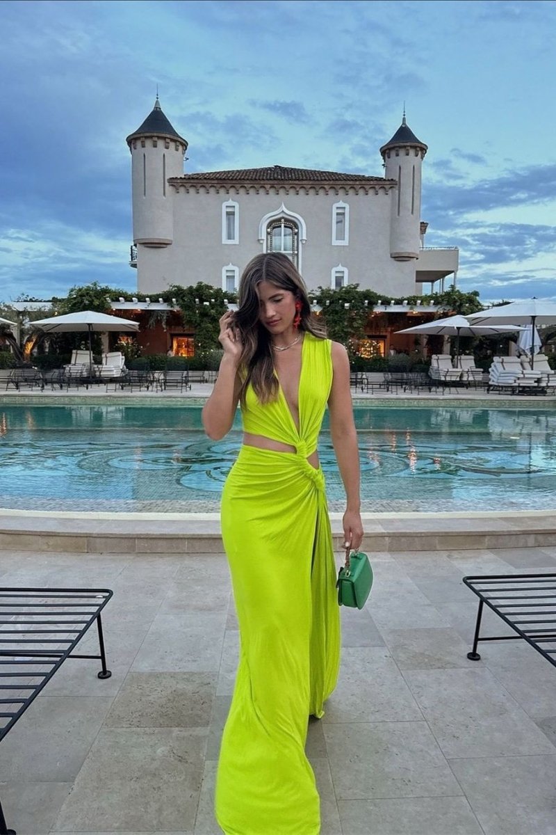 Marcia® | Maxi Dress With V-Neck And High Slit
