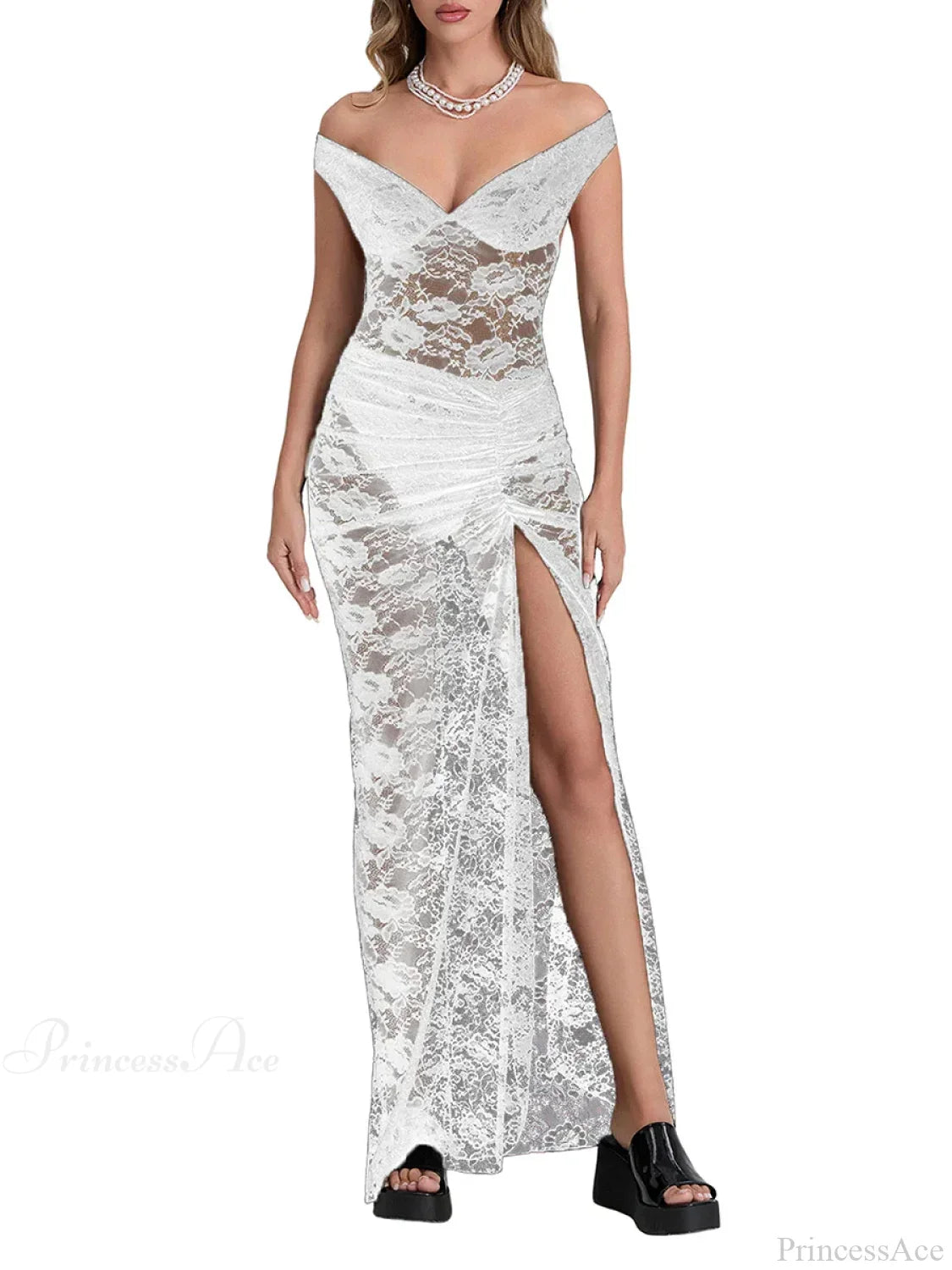 See-Through Backless Bodysuit Wrap Long Floral Skirt