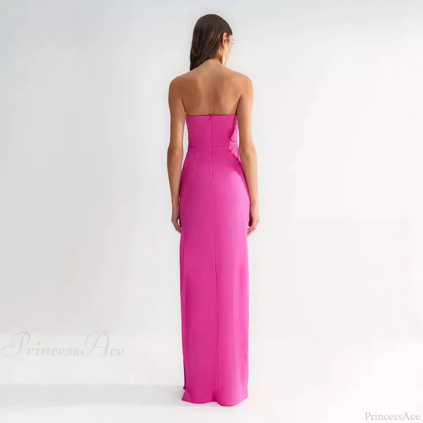 Sexy Cutout Strapless Sunflower Prom Dress