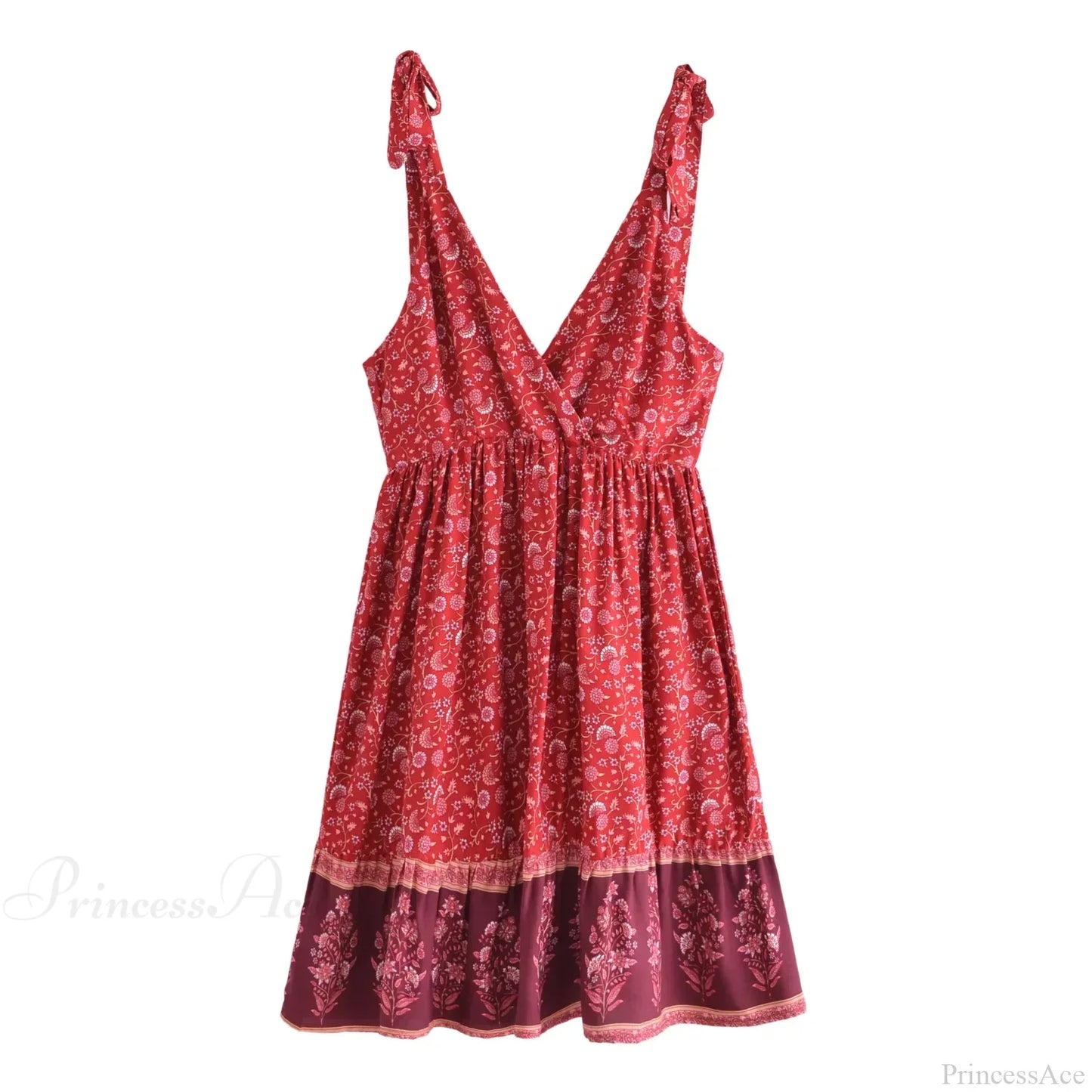 Sexy Deep V-neck Sleeveless Strapless Mini Boho Dress