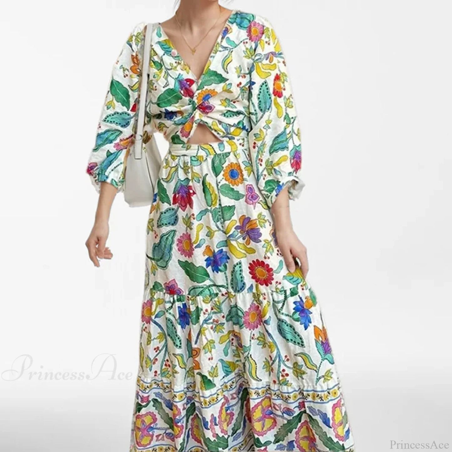Sexy Waist Cinching Floral Dress