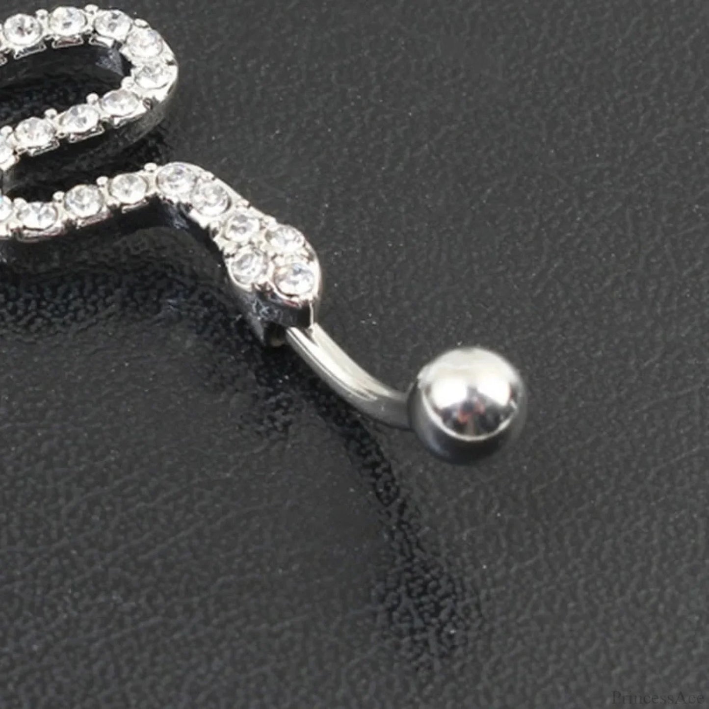 Shimmering Serpent Medieval Zircon Belly Ring
