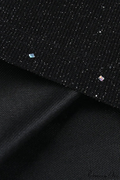 Shiny Slim Spaghetti Strap Slit Party Dress