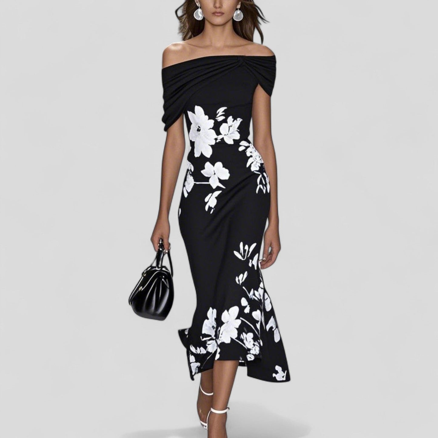Sienna | Women's Bodycon Off-Shoulder Midi Dress