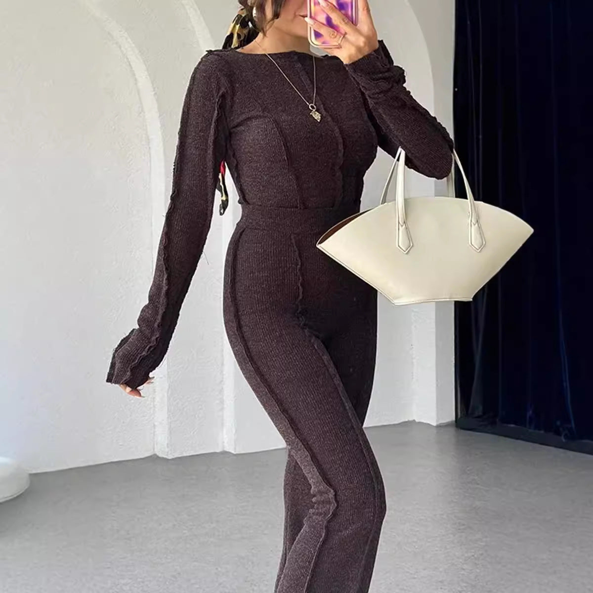 Sienna | Women's Cropped Long Sleeve Two-Piece Set