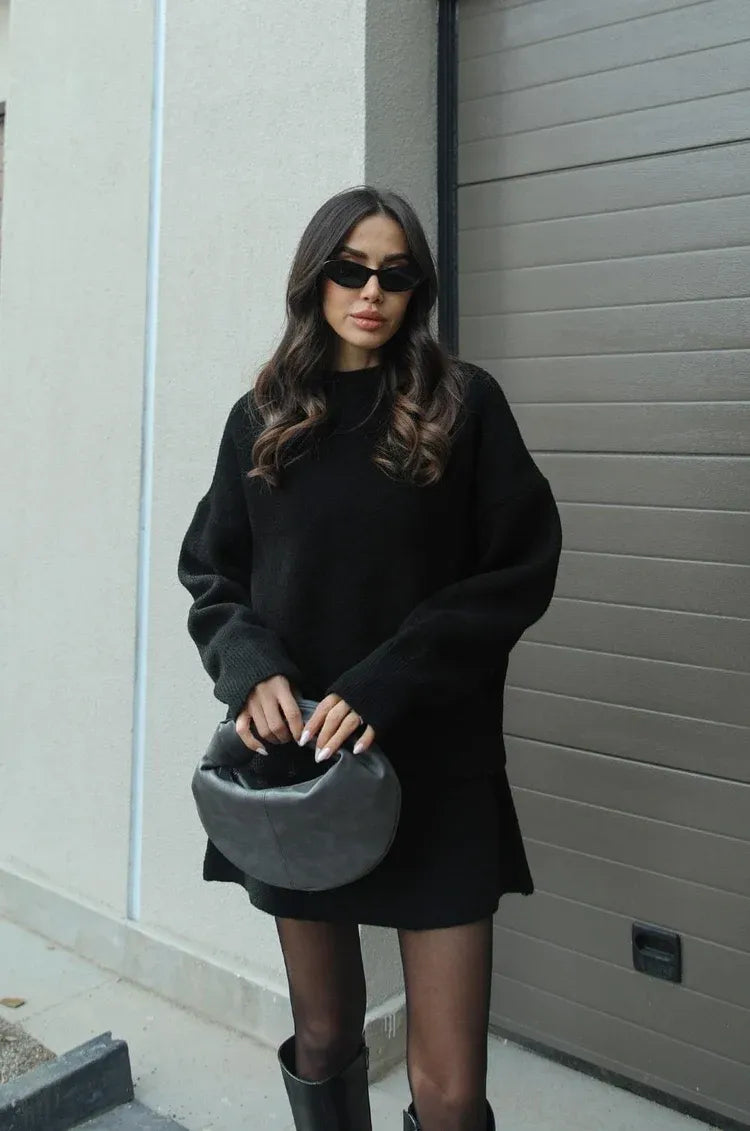 Elsa | Knitted skirt and top set