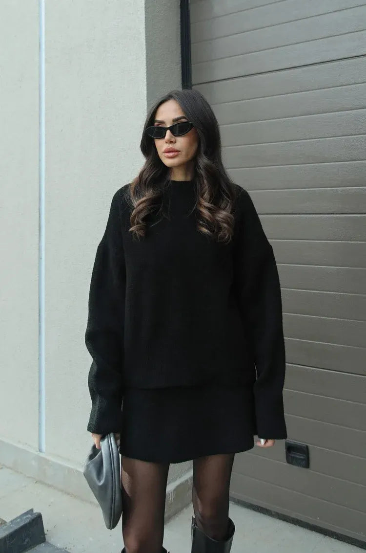 Milagros | Knitted skirt jumpsuit (top + skirt)