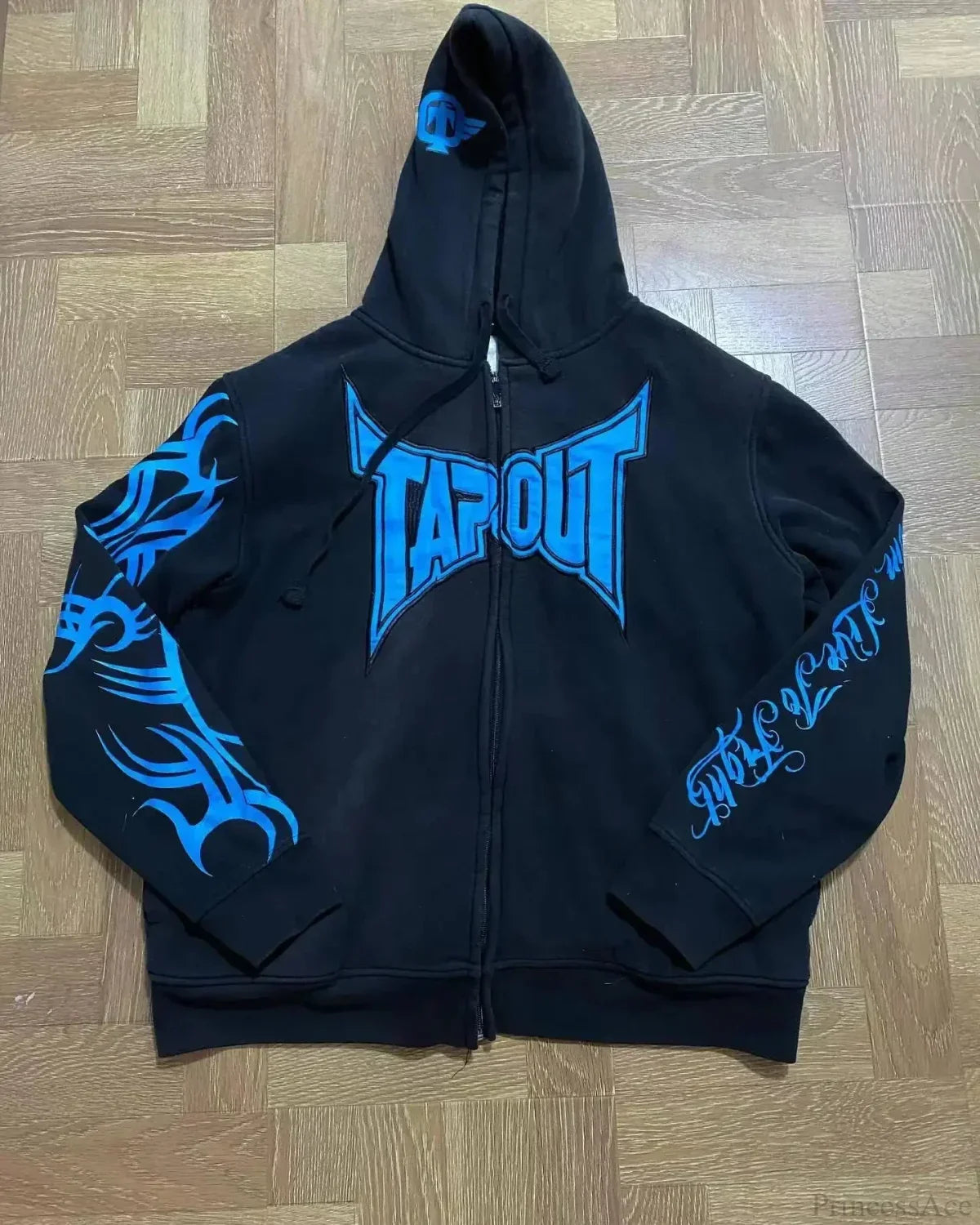 Skull Patchwork Zipper Hoodie