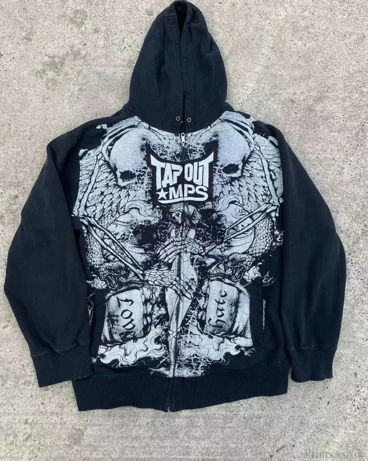 Skull Retro Zipper Hoodie