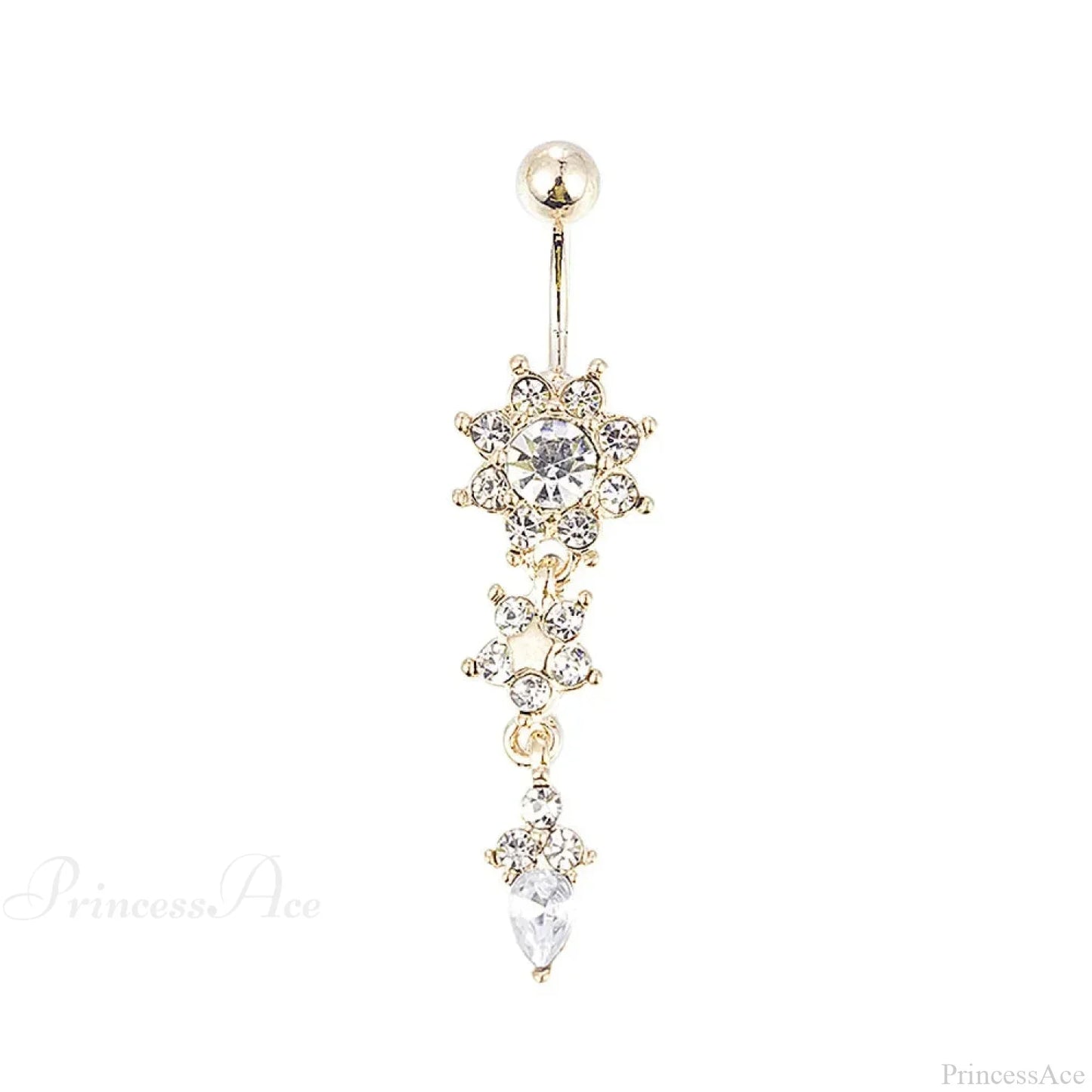Skull Serpent Dangle Dark Belly Ring