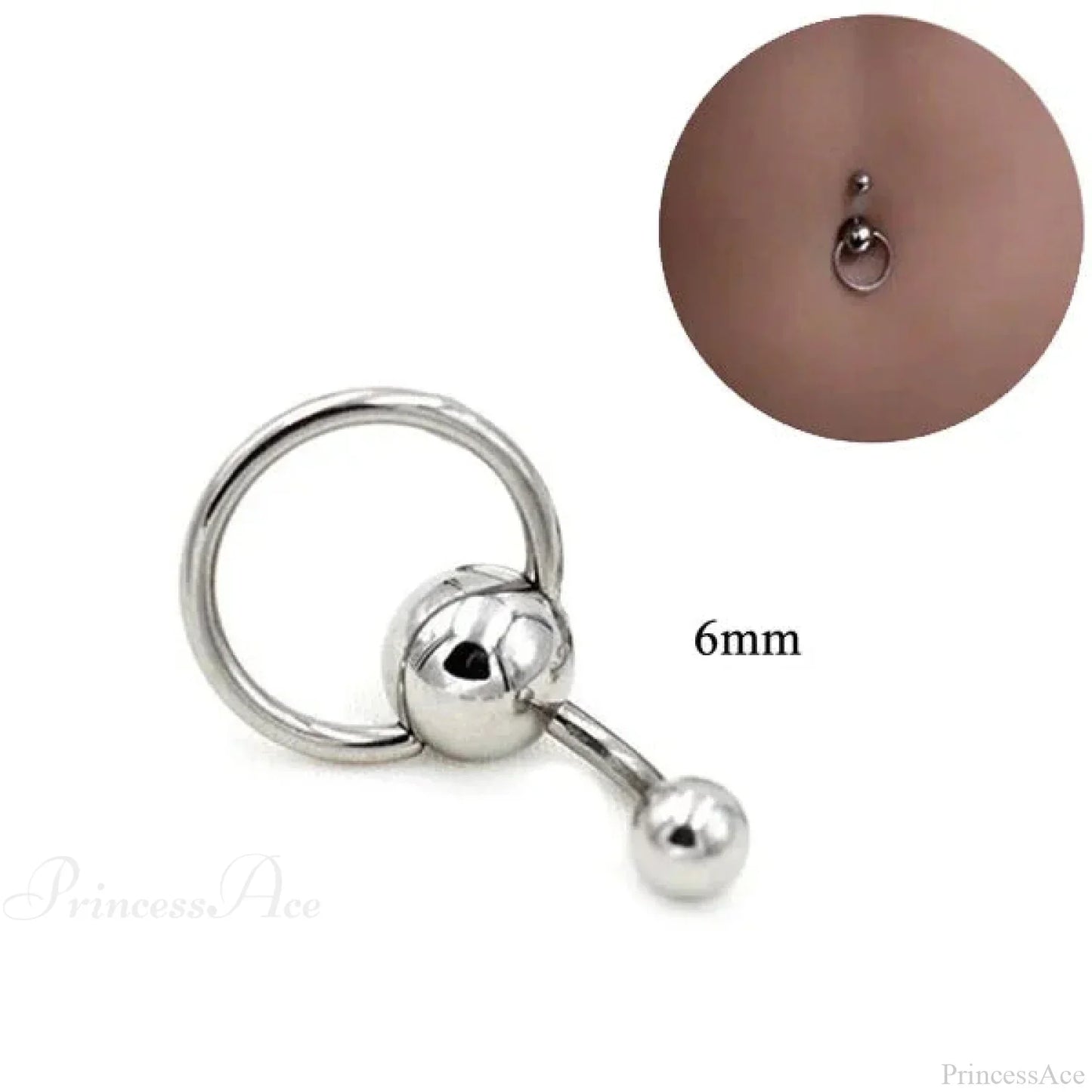 Skull Serpent Dangle Dark Belly Ring