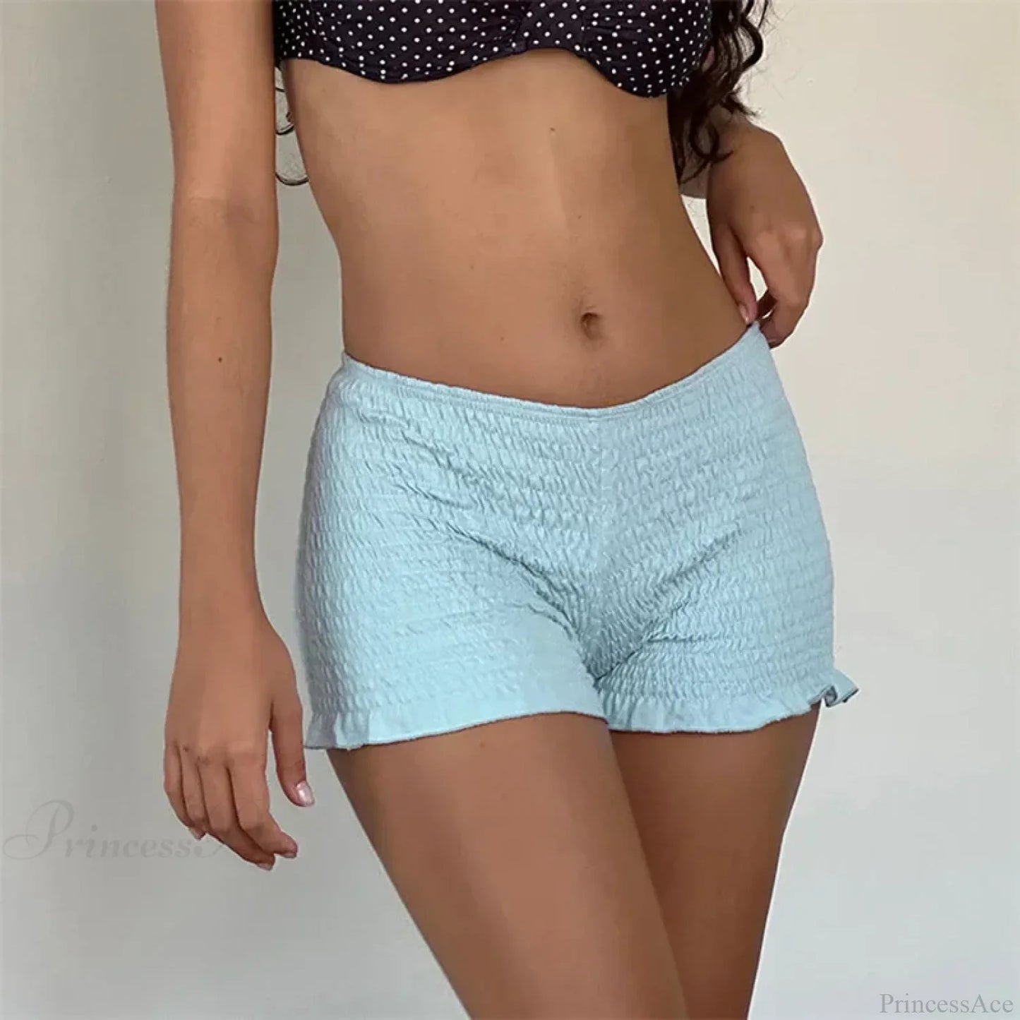 Smocked Ruffled Elastic Waist Short