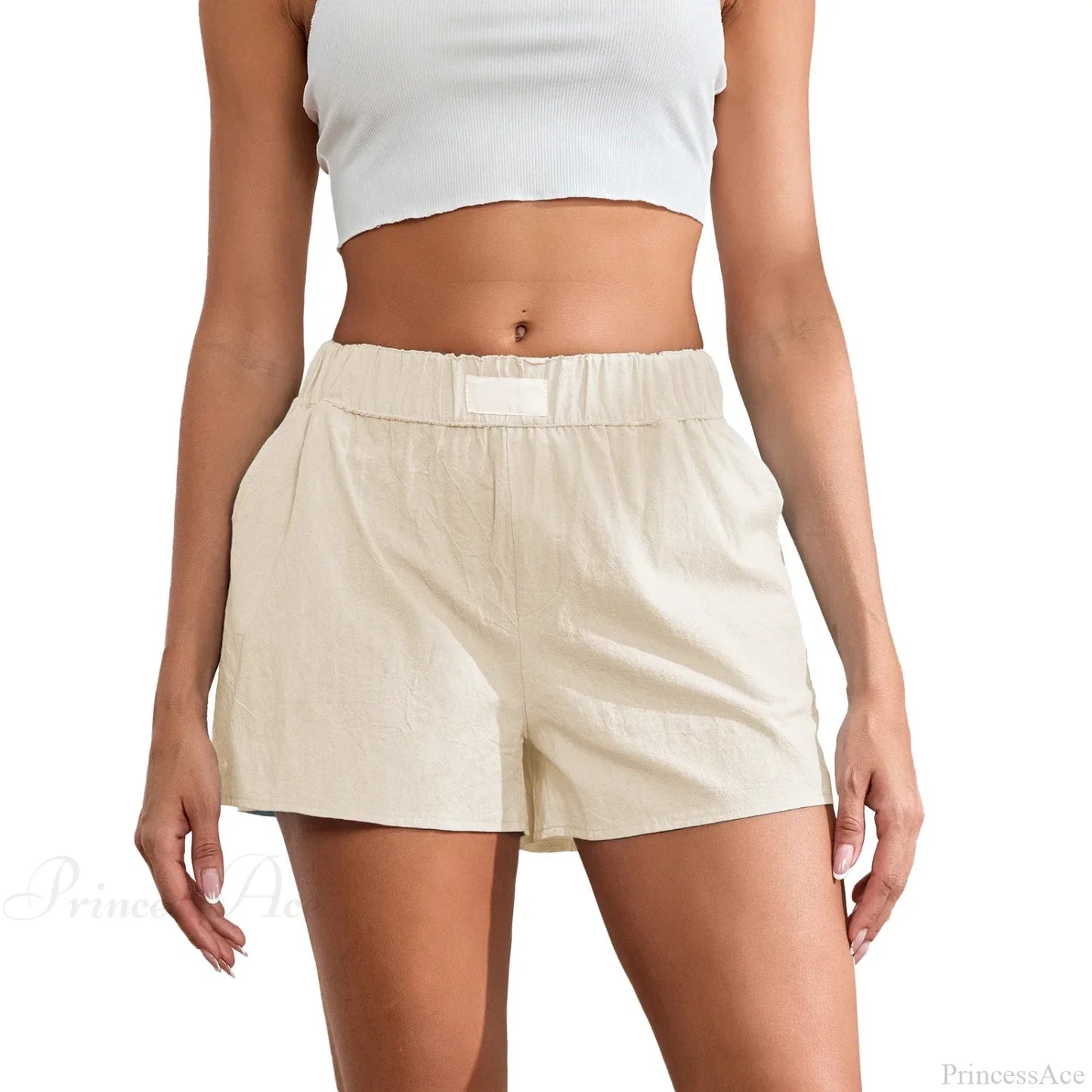 Solid Wide Leg Pocket Short