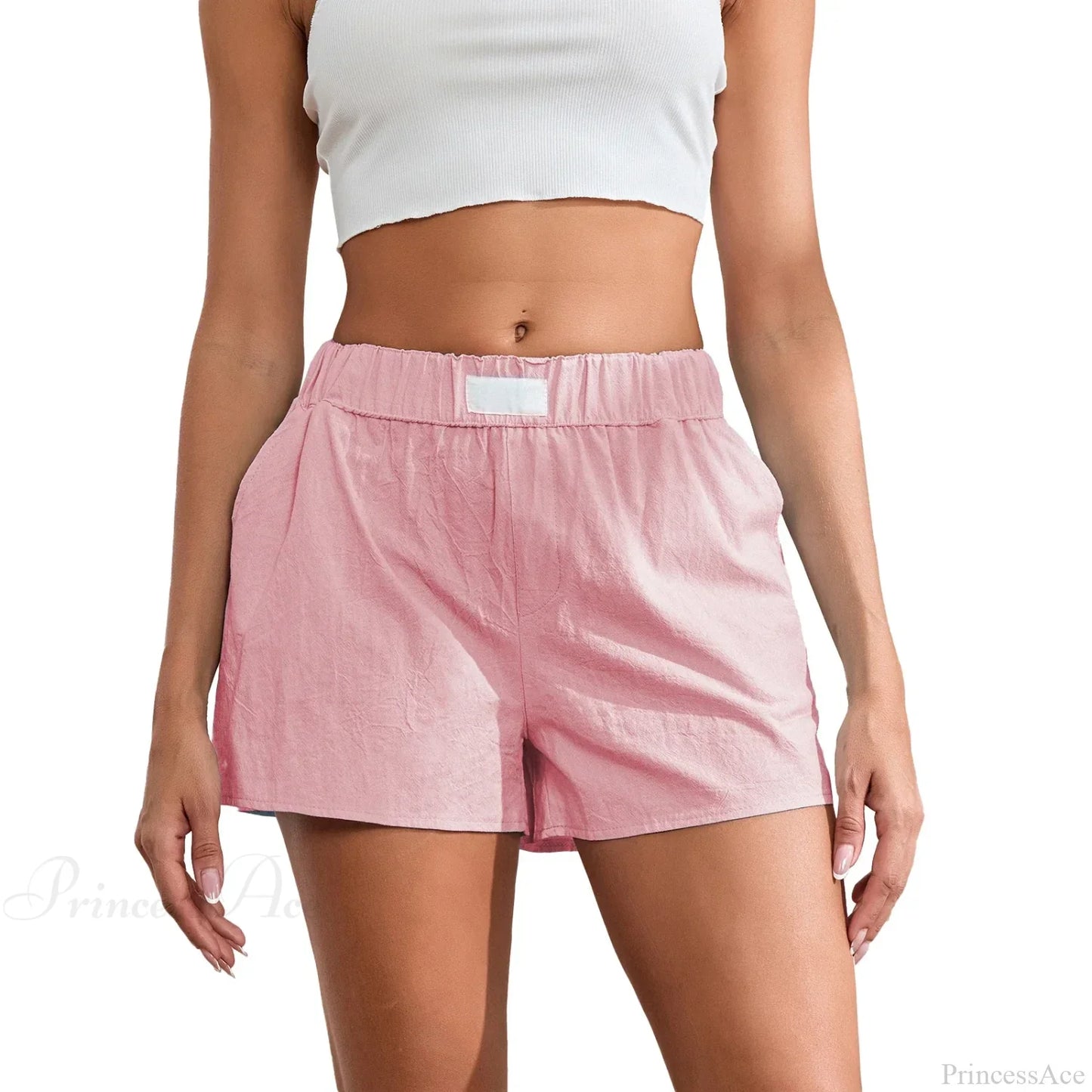 Solid Wide Leg Pocket Short