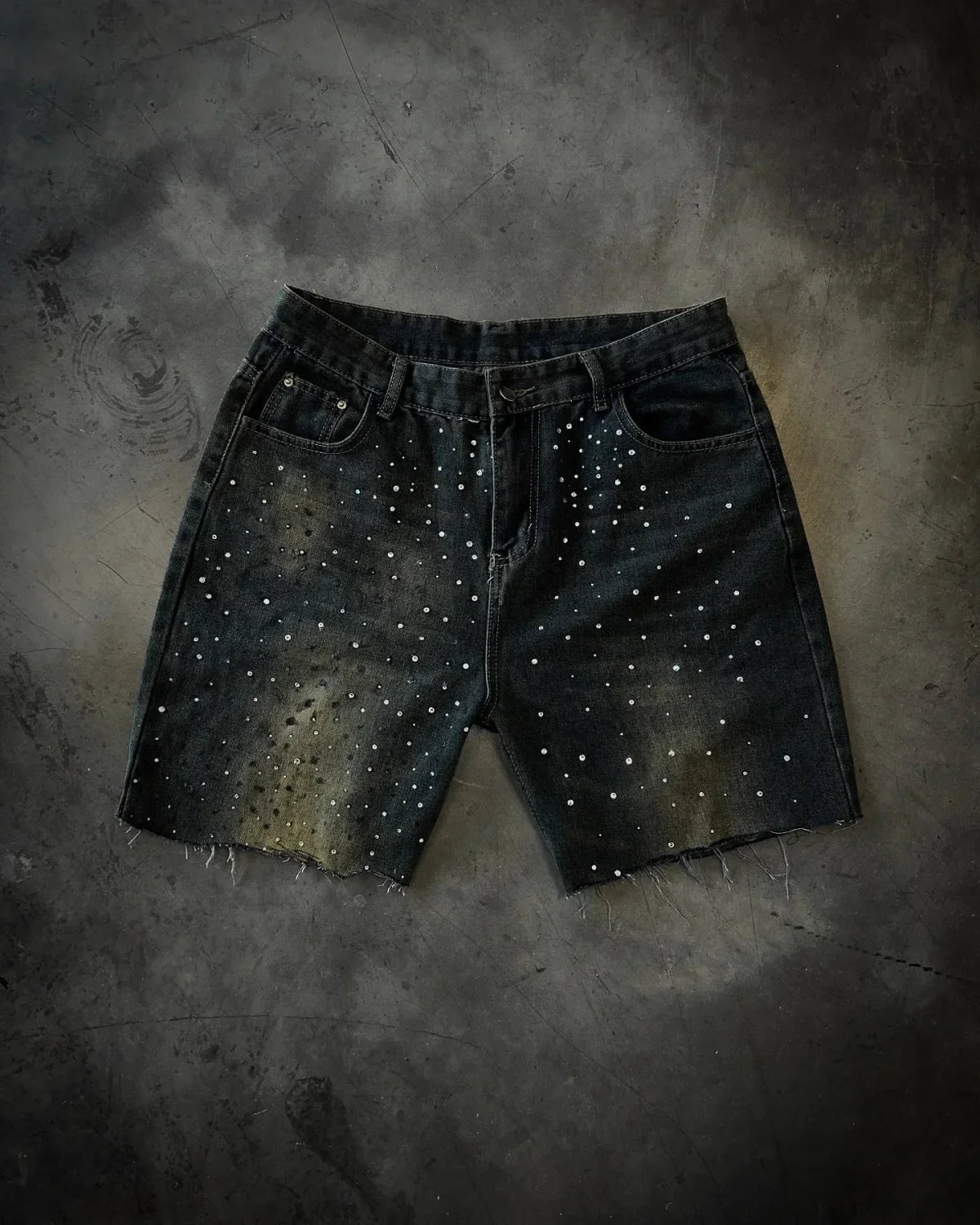 Sparkling Sequined Denim Short