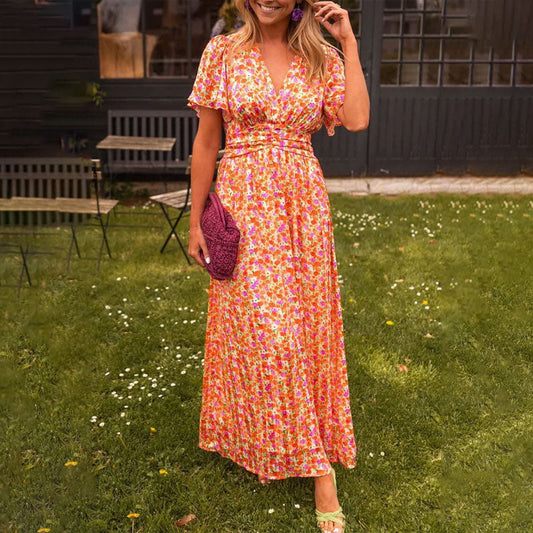 Esther® | Women'S V-Neck Summer Dress With Breathable Fabric