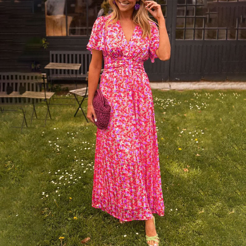Esther® | Women'S V-Neck Summer Dress With Breathable Fabric
