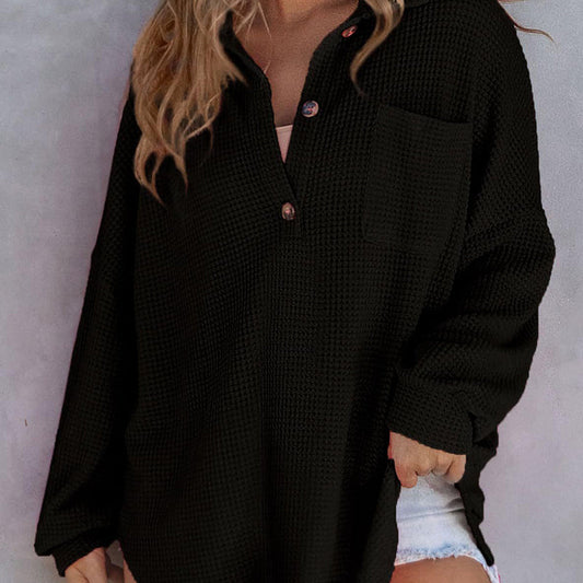 Brianna | Casual waffle knit shirt