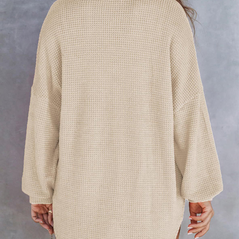 Brianna | Casual waffle knit shirt