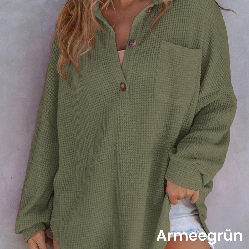 Brianna | Casual waffle knit shirt