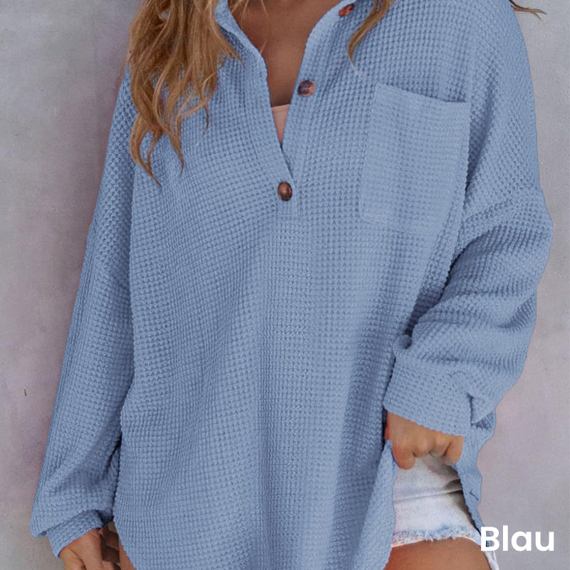 Brianna | Casual waffle knit shirt