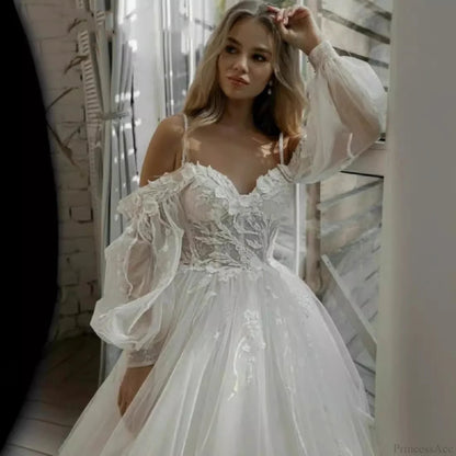 Strapless Lace Long Train Wedding Dress