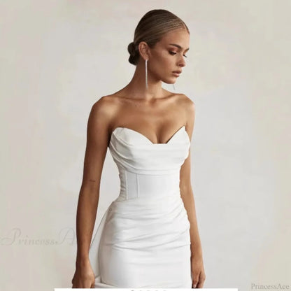 Strapless Two-Way Slit Mermaid Wedding Dress