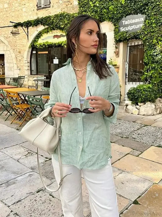 Striped Office Casual Blouse