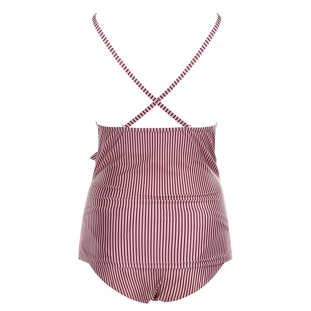 Yeva® | Maternity Swimsuit With Ruffles And Cross-Shoulder Straps