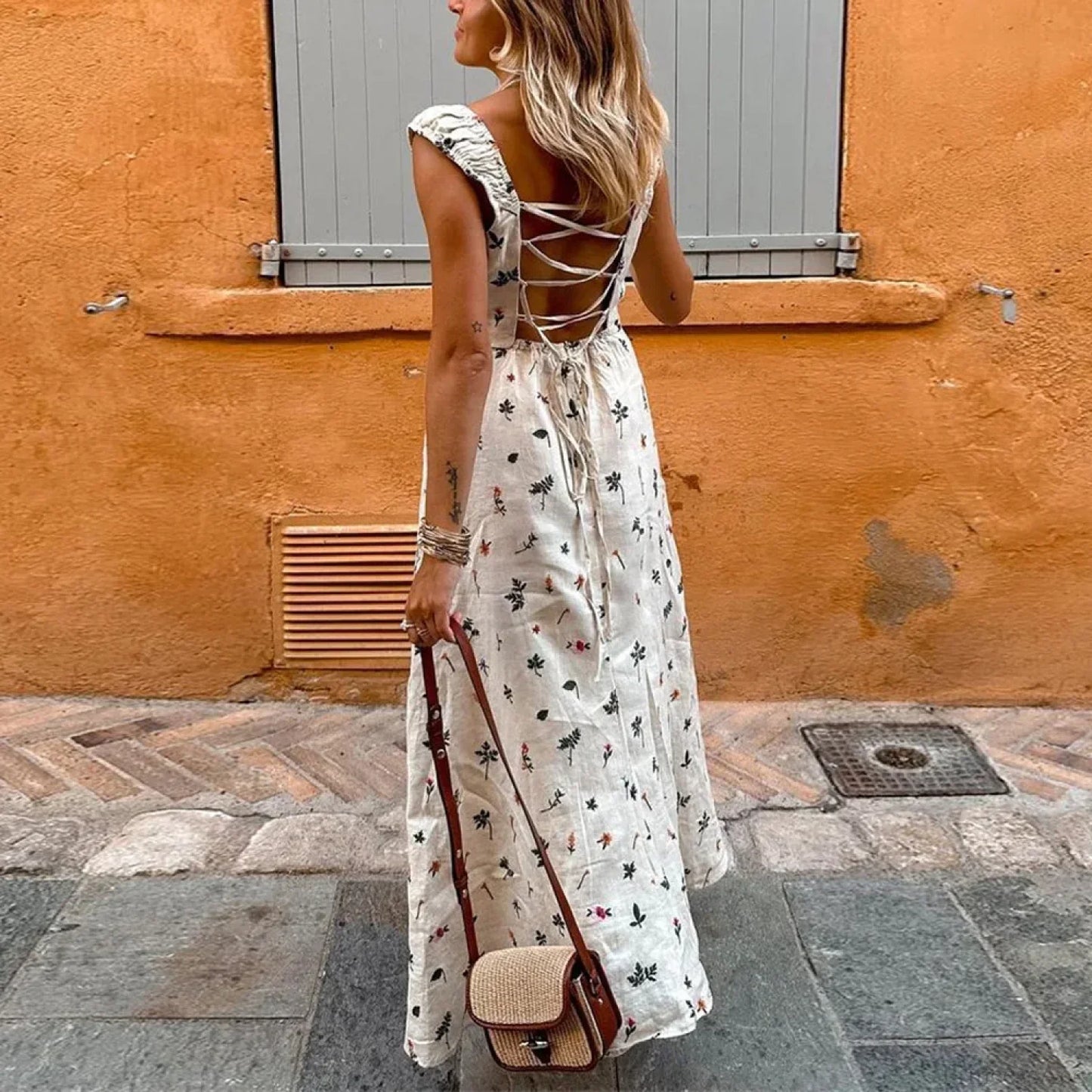 Summer Sexy Backless Sleeveless Long Dress