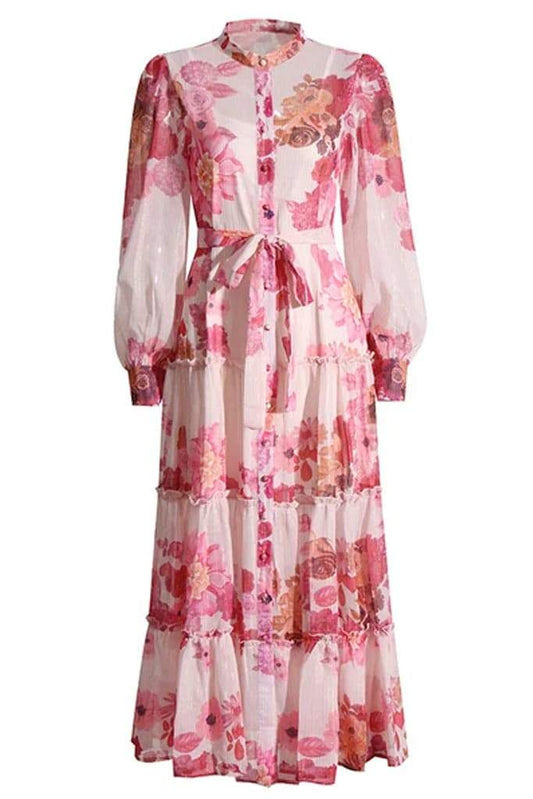 Keira® | Floral Maxi Dress With Long Sleeves