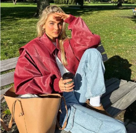 Zoe | OVERSIZE LEATHER JACKET