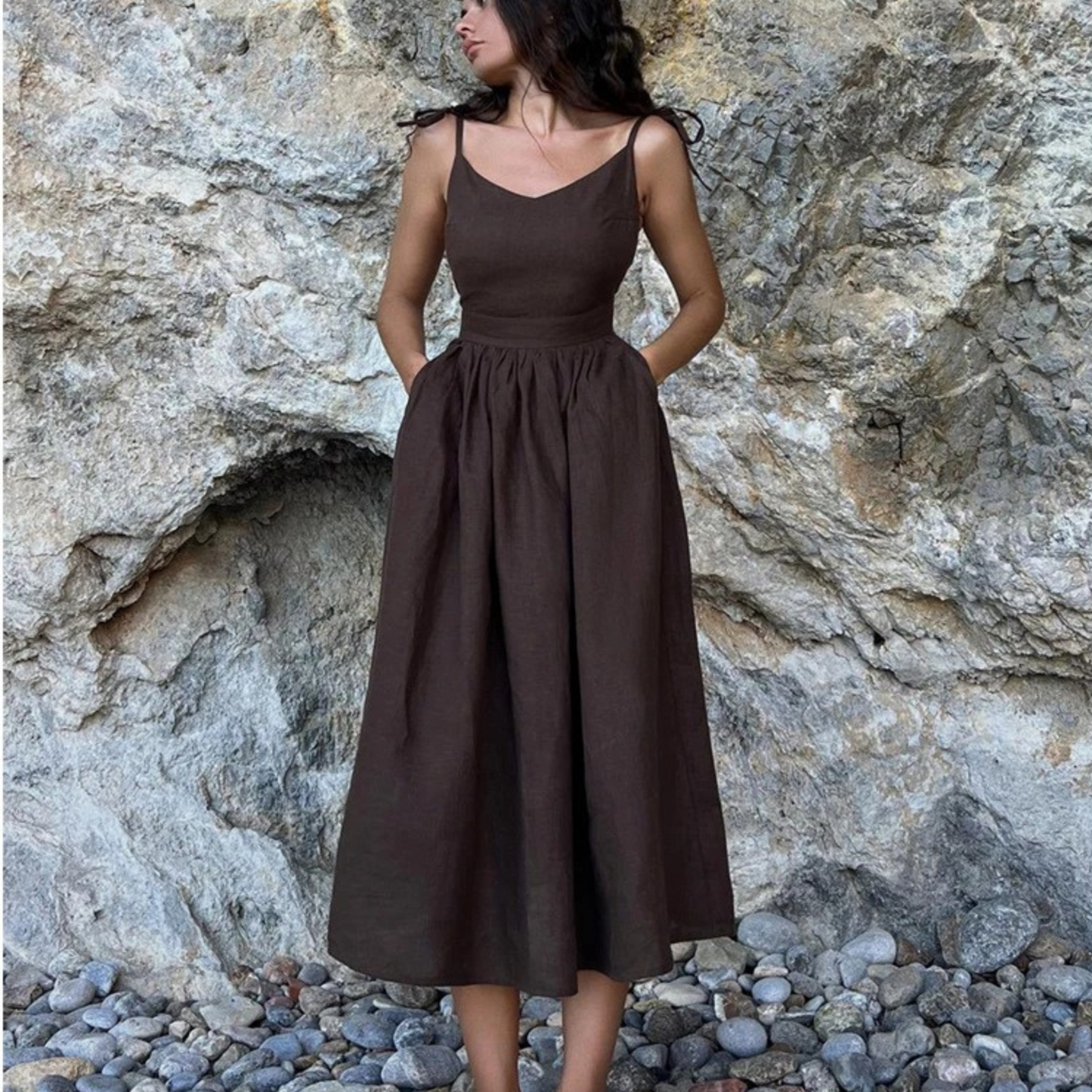 Tessa | Women's Sleeveless A-Line Maxi Dress