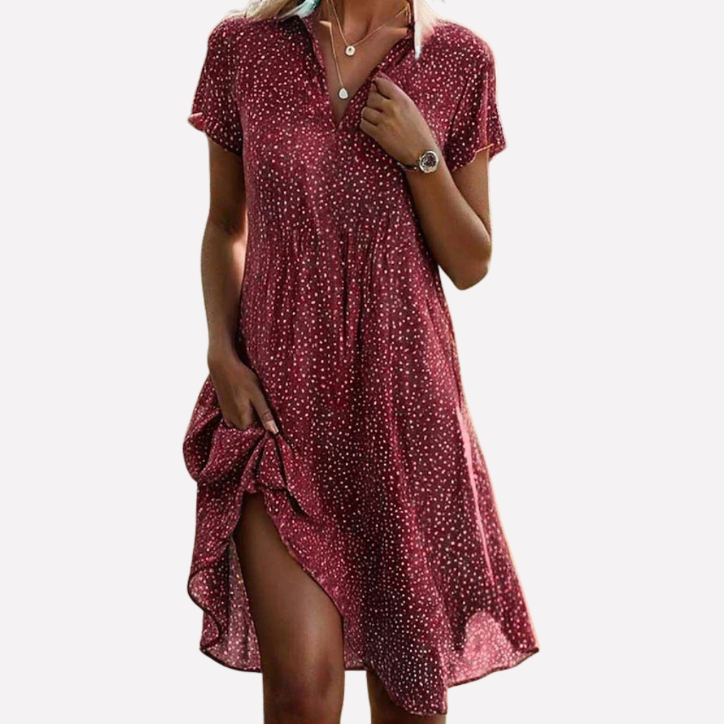 Tessa | Women's V-Neck A-Line Mini Dress
