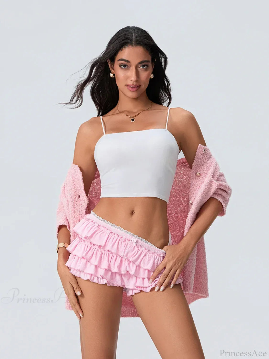 Tiered Ruffled Elastic Waist Short