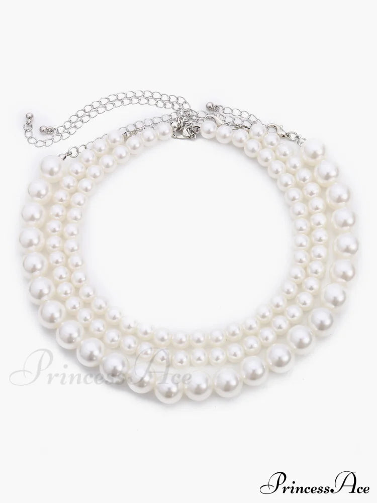 Elegant Layered Pearl Necklace