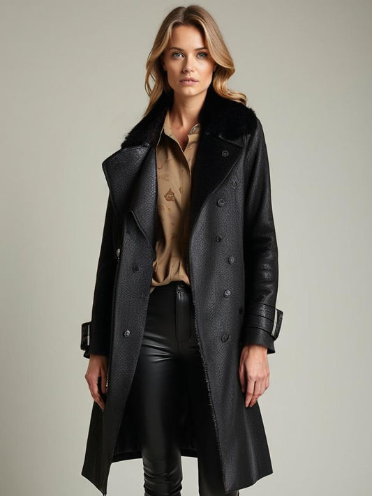 Francisca® | Luxurious leather trench coat