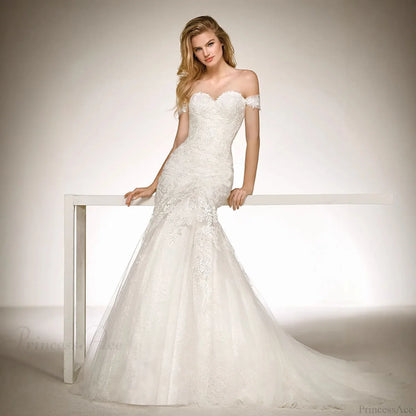 V-Neck Long Train Sheer Wedding Dress