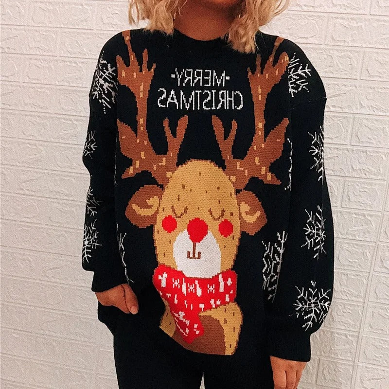 Marta | Children's Christmas sweater with reindeer motifs