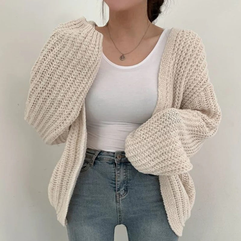 Sybille | Women's vintage-style “Christine” cardigan with lantern sleeves